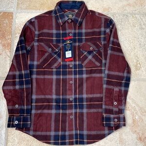 NWT Freedom Foundry Plaid Fleece Lined Shacket Jacket shirt Men’s Unisex Size M